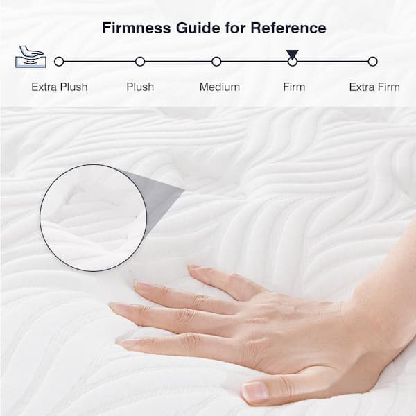 10 in. Medium Firm Hybrid Pillow Top Mattresses, Strong Edge Support, Queen Mattress