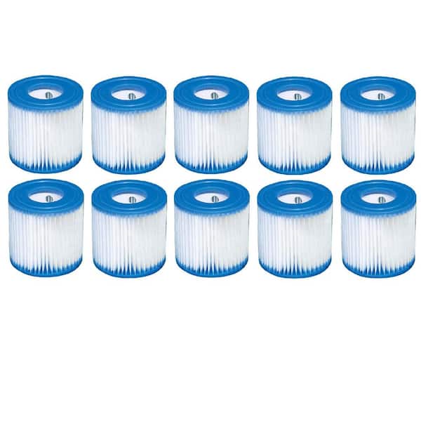 Intex Type H Easy Set Filter Cartridge Replacement for Swimming Pools (10-Pack)