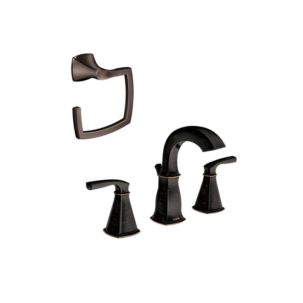 MOEN Hensley 8 in. Widespread 2Handle HighArc Bathroom Faucet Combo