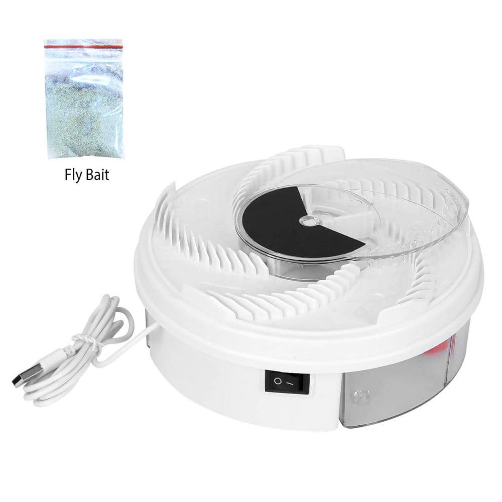 Electric Fly Catcher, Auto Rotate Resueable Fly Trap Targeted House Flies,  Instant Quick Indoor Fly Control Device, Non-Toxic,No Noise, Safe Washable