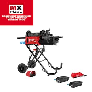 MX FUEL Lithium-Ion Cordless 1/2 in. to 2in. Pipe Threading Machine w/(2) Batteries and Charger