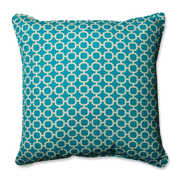 Pillow Perfect Green Square Outdoor Square Throw Pillow