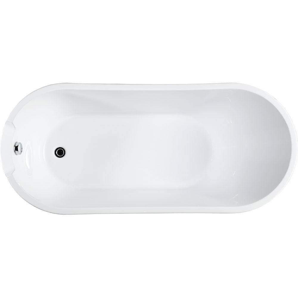 UPC 786072050913 product image for Barletta 69 in. Acrylic Flatbottom Non-Whirlpool Freestanding Bathtub in Glossy  | upcitemdb.com