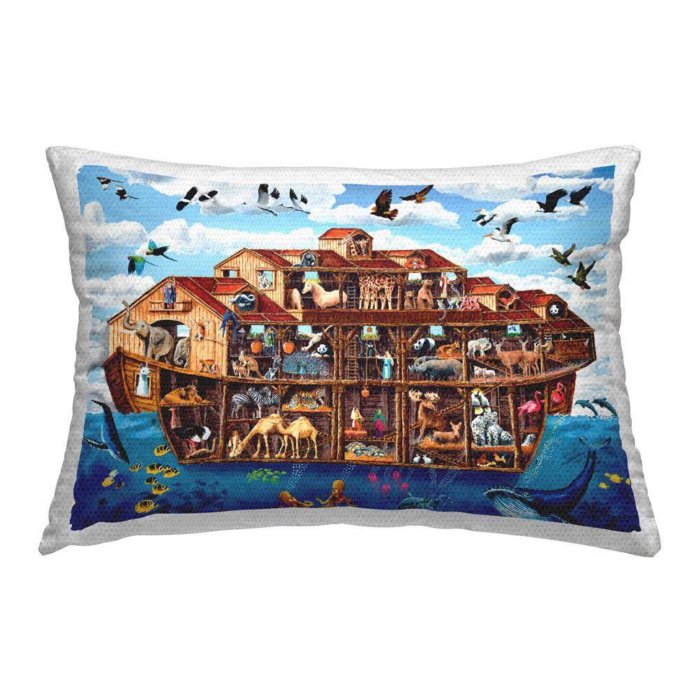 Bible Story Animal Art Outdoor Printed Throw Pillow by Art Poulin price history on PriceWatchPro