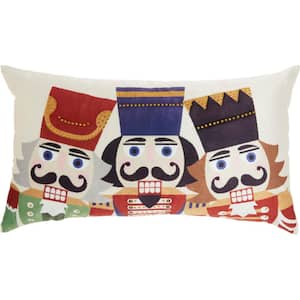 Holiday Pillows Multicolor 14 in. x 24 in. Graphic Print Throw Pillow