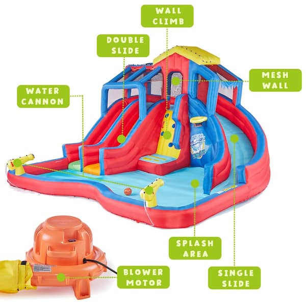 BANZAI Hydro Blast Inflatable Play Water Park with Slides and