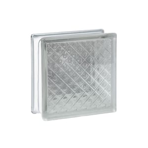 3 in. Thick Series 8 in. x 8 in. x 3 in. (10-Pack) Diamond Pattern Glass Block (Actual 7.75 x 7.75 x 3.12 in.)