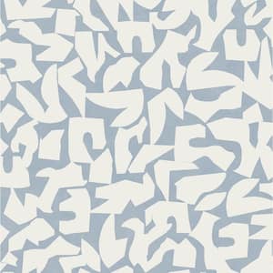 Blue Graphic Geo Vinyl Peel and Stick Wallpaper Roll (30.75 sq. ft.)