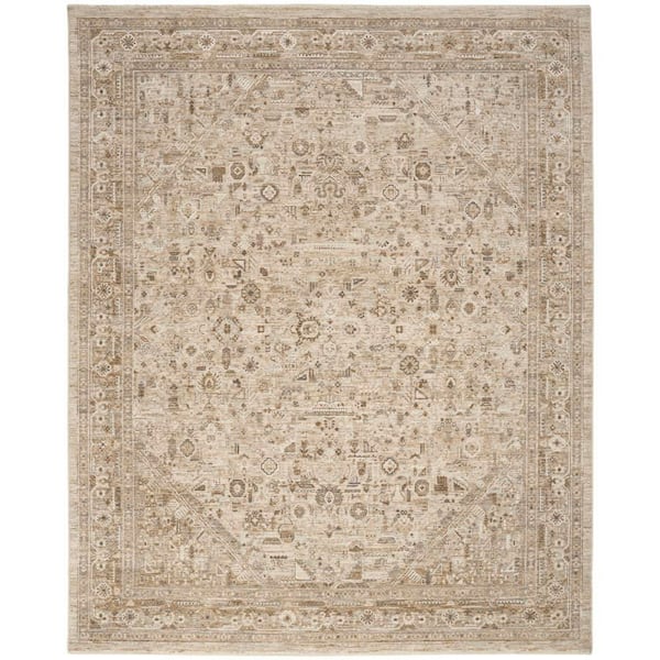 Harbor Beige 10 ft. x 13 ft. Floral Traditional Area Rug