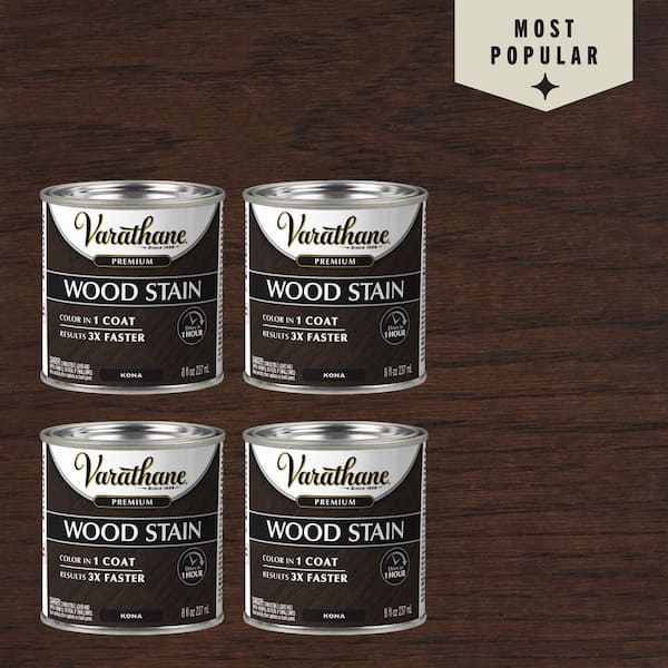 Varathane 8 oz. Kona Premium Fast Dry Interior Wood Stain (4-Pack)