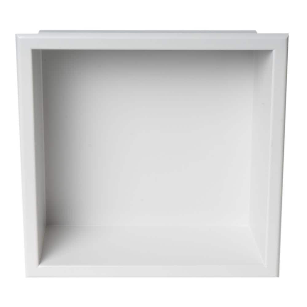 Matte White 12" x 12" Stainless Steel Shower Niche