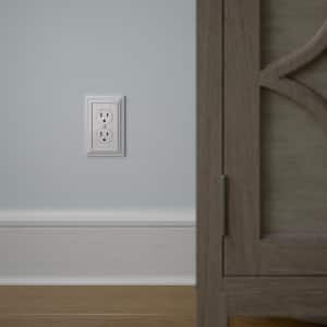 Derby White 1-Gang Single Duplex Wall Plate (1-Pack)