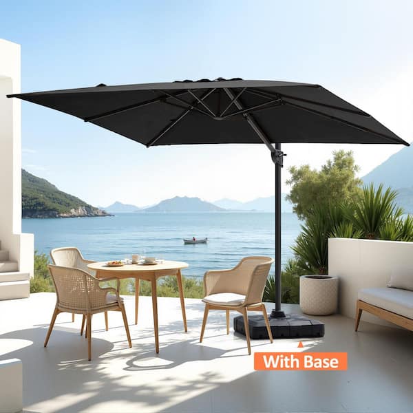 Pellebant 9 ft. x 11 ft. Aluminum Outdoor Cantilever Offset Tilt