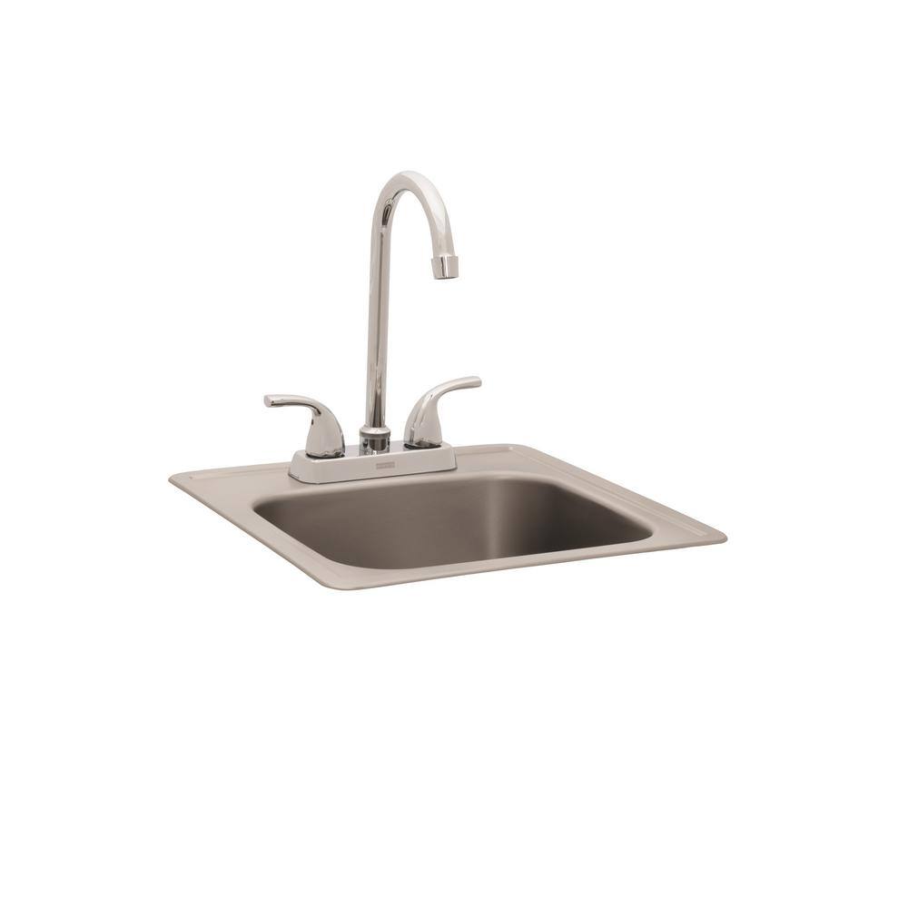 BULL 147/8 in. x 147/8 in. BuiltIn Small Sink and Faucet12389 The Home Depot