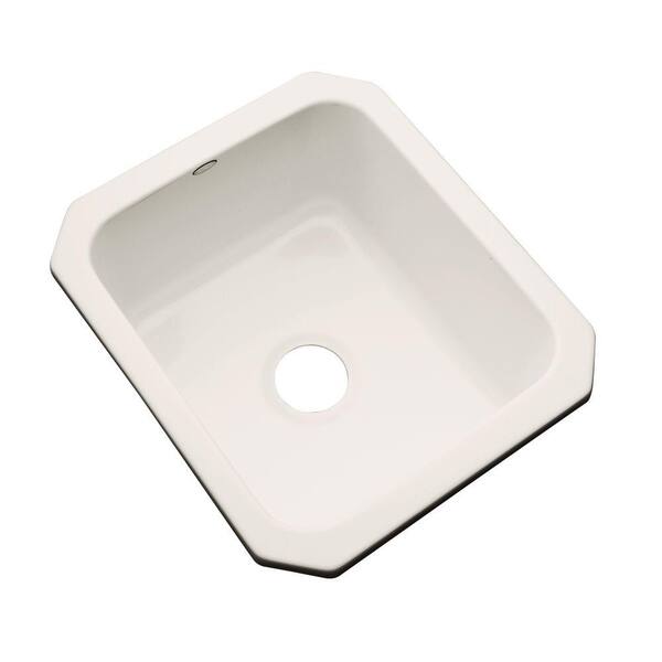 Thermocast Crisfield Undermount Acrylic 17 in. Single Bowl Entertainment Sink in Almond