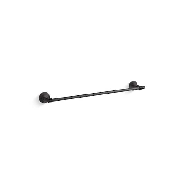 KOHLER Torrington 24 in. Wall Mounted Single Towel Bar in Matte Black