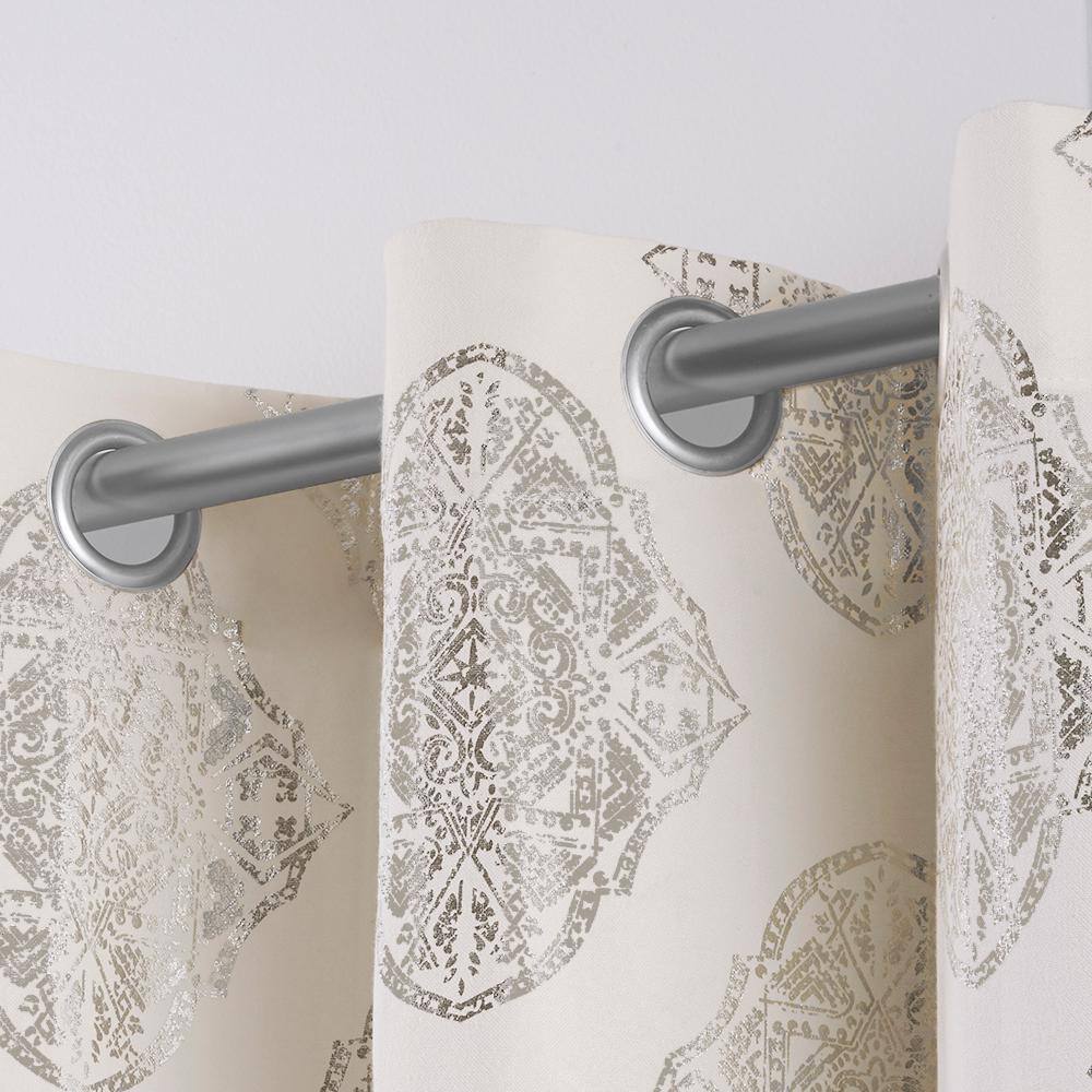 Augustus Off-White Cotton Polyester Sheer Grommet Window Panels