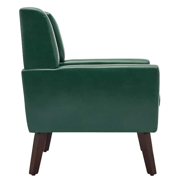 Uixe Green PU Leather Upholstery Arm Chair (Set of 1) SF0003-P-GN