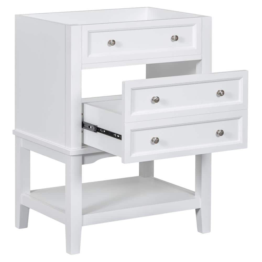 23.6 in. W x 17.9 in. D x 33 in. H Bath Vanity Cabinet without Top with Dra