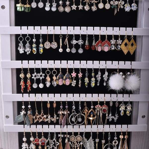 Buy Mirror Jewelry Cabinet Earring Storage Wall Display Online in