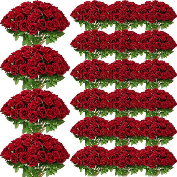 Unbranded 20 in. Multi-Colored Indoor Artificial Rose Flower for Garden Home 500 Pcs