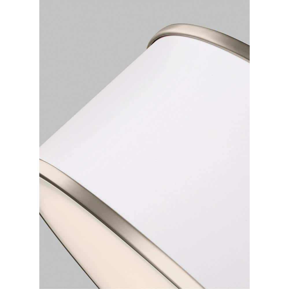 Satin Nickel 30" Round Drum Semi Flush Mount Light