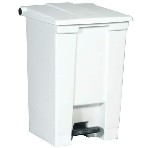 Rubbermaid Commercial Products 12 Gal. White Fire-Safe Step-On Trash Can