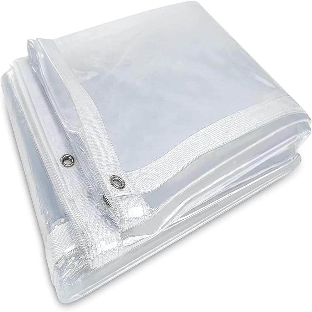 Agfabric Clear Tarps Heavy 6 ft. 10 ft., Transparent Waterproof ...