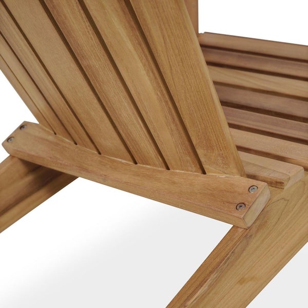 Teak Wood Adirondack Chair, Patio Seating Wooden Chair, Weather