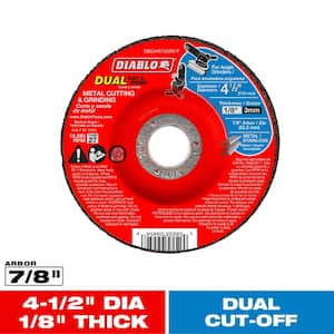 4-1/2 in. x 1/8 in. x 7/8 in. Dual Metal Cutting and Grinding Disc with Type 27 Depressed Center