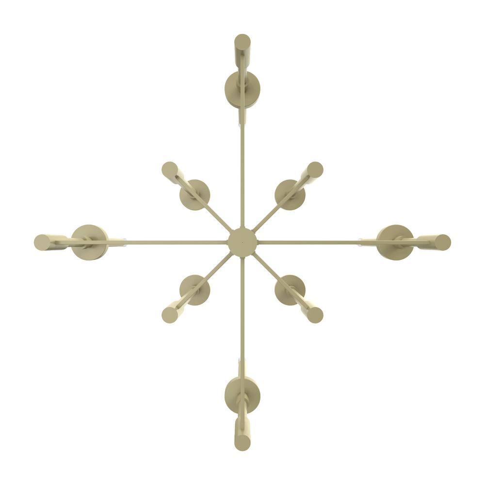 Hunter Briargrove Modern Brass 8-Light Tiered Candle Chandelier