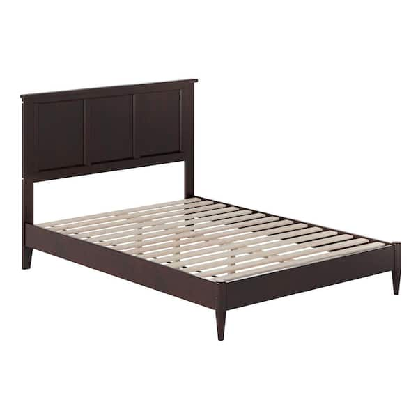 AFI Charlotte Brown Solid Wood Frame Full Low Profile Platform Bed ...