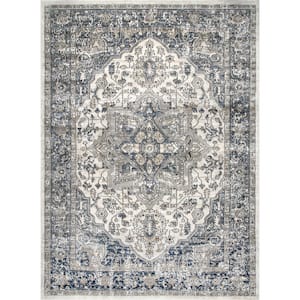 Darcie Traditional Medallion Gray 4 ft. x 6 ft. Indoor Area Rug