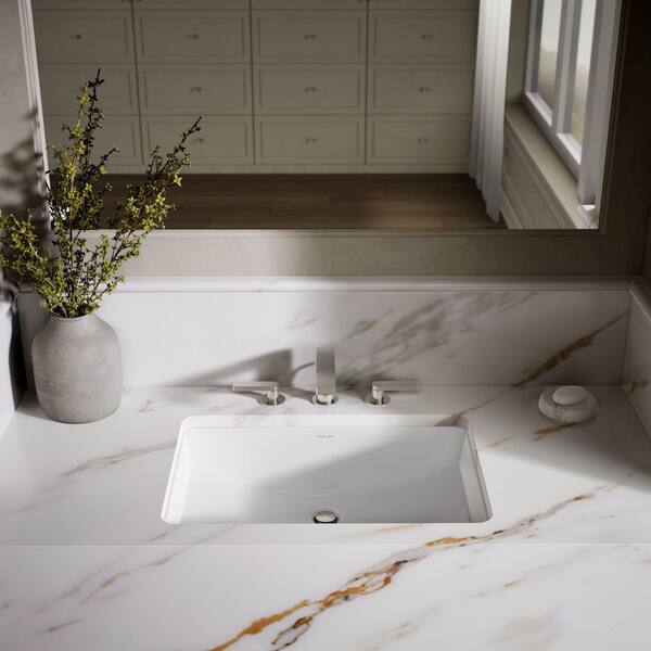 KOHLER Ladena 23-1/4 in. Undermount Bathroom Sink in White with