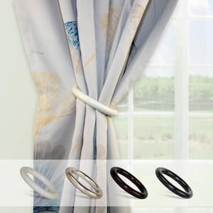 Magnetic Hoop Curtain Holdback (Pair) - White