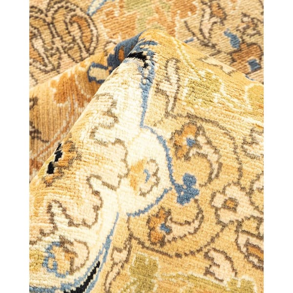 Mogul Yellow 6 x 13 Oriental Wool Indoor Runner Rug