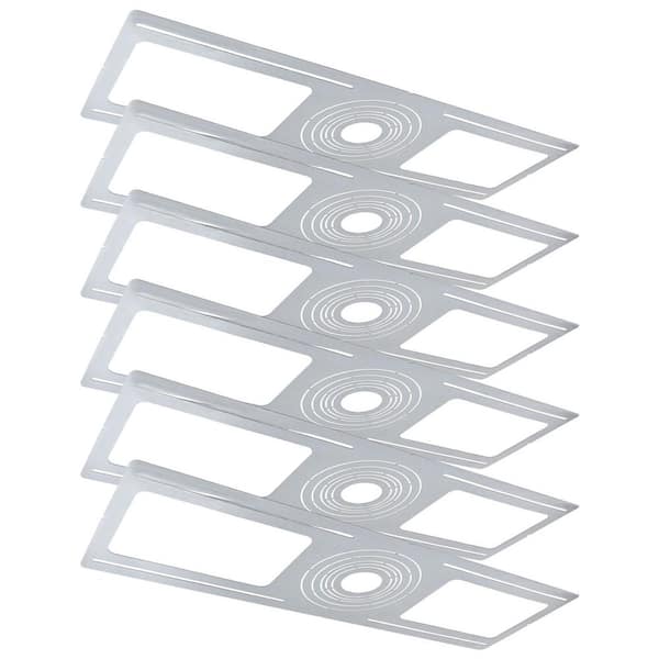 LUXRITE New Construction Mounting Plate, 2-3-3.75-4-5-6 in., Shallow Retrofit LED Downlight with J-Box Housing (6-Pack)