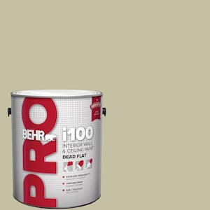 1 gal. #S350-3 Washed Olive Dead Flat Interior Paint