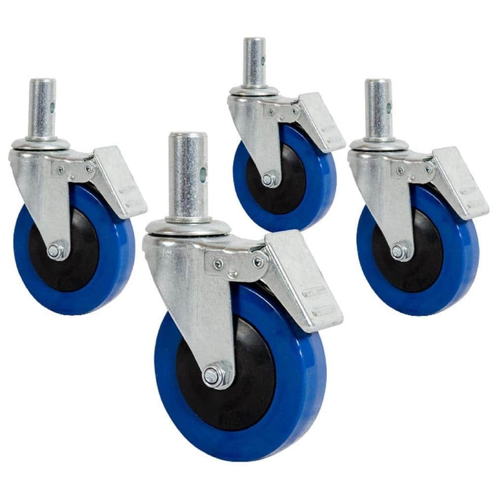 4 HD Stem Casters, 2 W/ Brake, for Luxor Carts (4-Pack) – Source