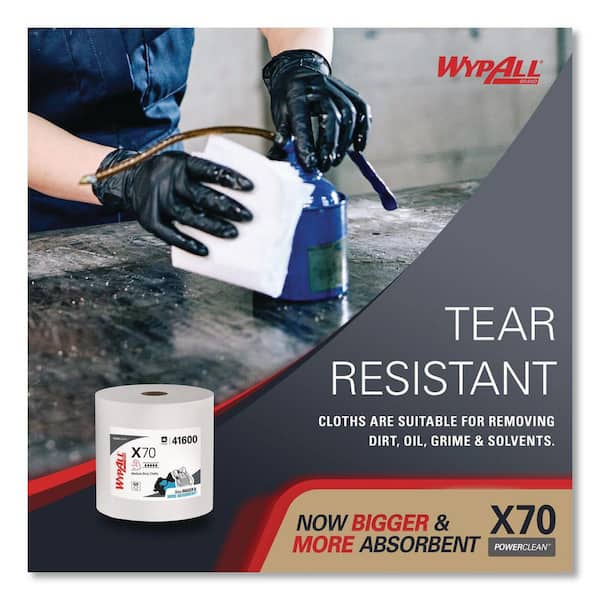 WYPALL X70 Jumbo Roll White Perforated Wipes (870-Count) KCC41600