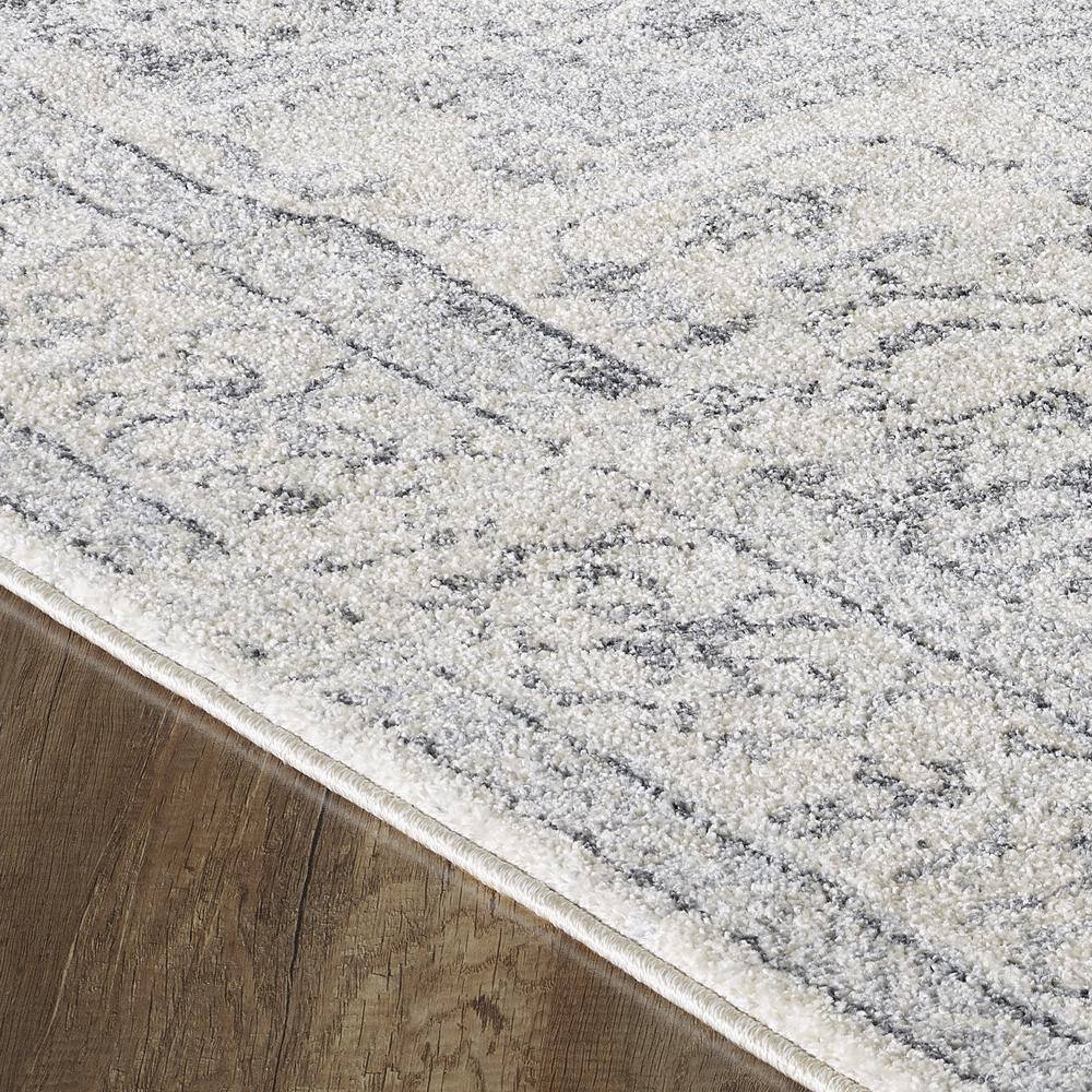 Elysian Shadows Gray & Dark Gray 5' x 7' Synthetic Oriental Rug