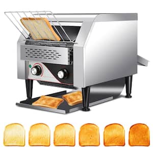 2200W Commercial Conveyor Toaster Countertop Stainless Steel Heavy Duty Industrial Toasters with 7-Speed Options