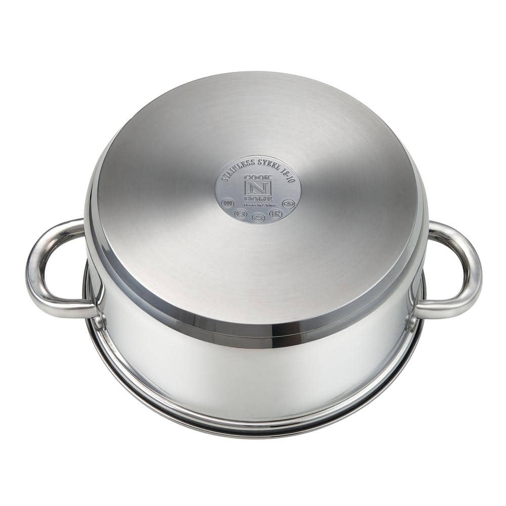 Stainless Steel 6-Piece Sauce Pot and Casserole Set with Glass Lids