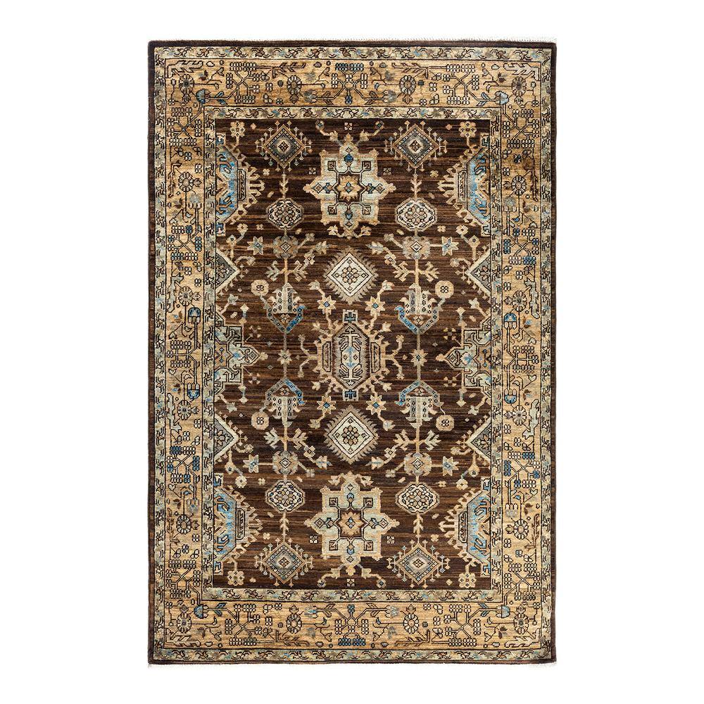 Serapi Brown 4 ft. x 6 ft. Tribal Wool Indoor Area Rug price history on PriceWatchPro