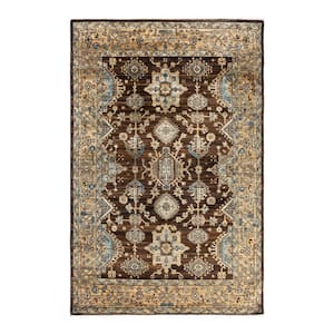 Serapi Brown 4 ft. x 6 ft. Tribal Wool Indoor Area Rug