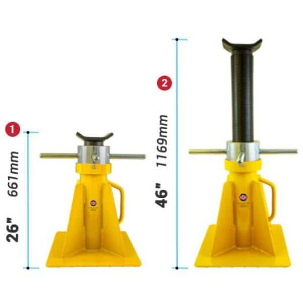 ESCO 10803 20-Ton Heavy-Duty Screw Style Jack Stand (Tall) - 2