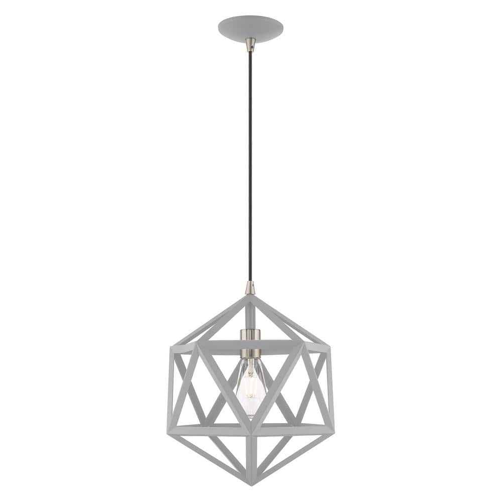 Nordic Gray Nickel Geometric Mini Pendant Light
