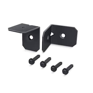 Ironwood 1.5 in. x 2 in. 45 Black Gal. Steel Rafter Beam Connectors (2-Pack)