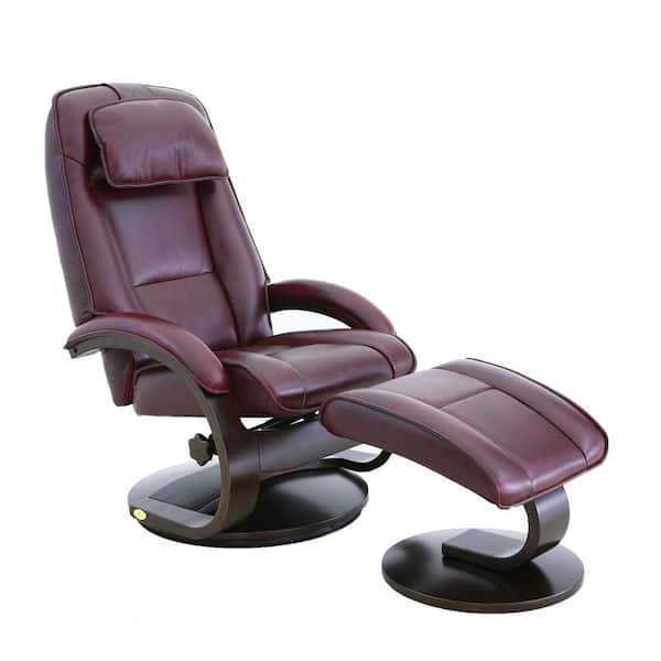 Progressive Furniture Merlot Top Grain, Best Recliner Chair With Ottoman