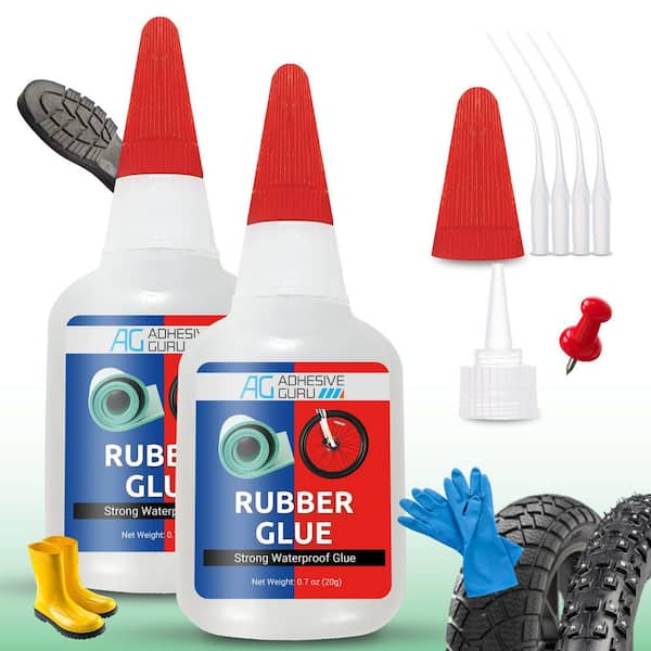 AG Rubber Glue 1.4 oz.-Clear Super Glue for Rubber, Shoes, Gaskets, RC Tires & DIY Repairs (0.7 oz. /Each, 2-Pack)